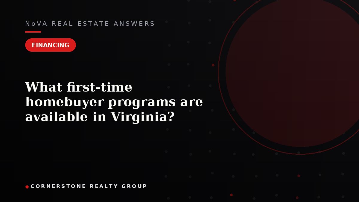 What first-time homebuyer programs are available in Virginia?