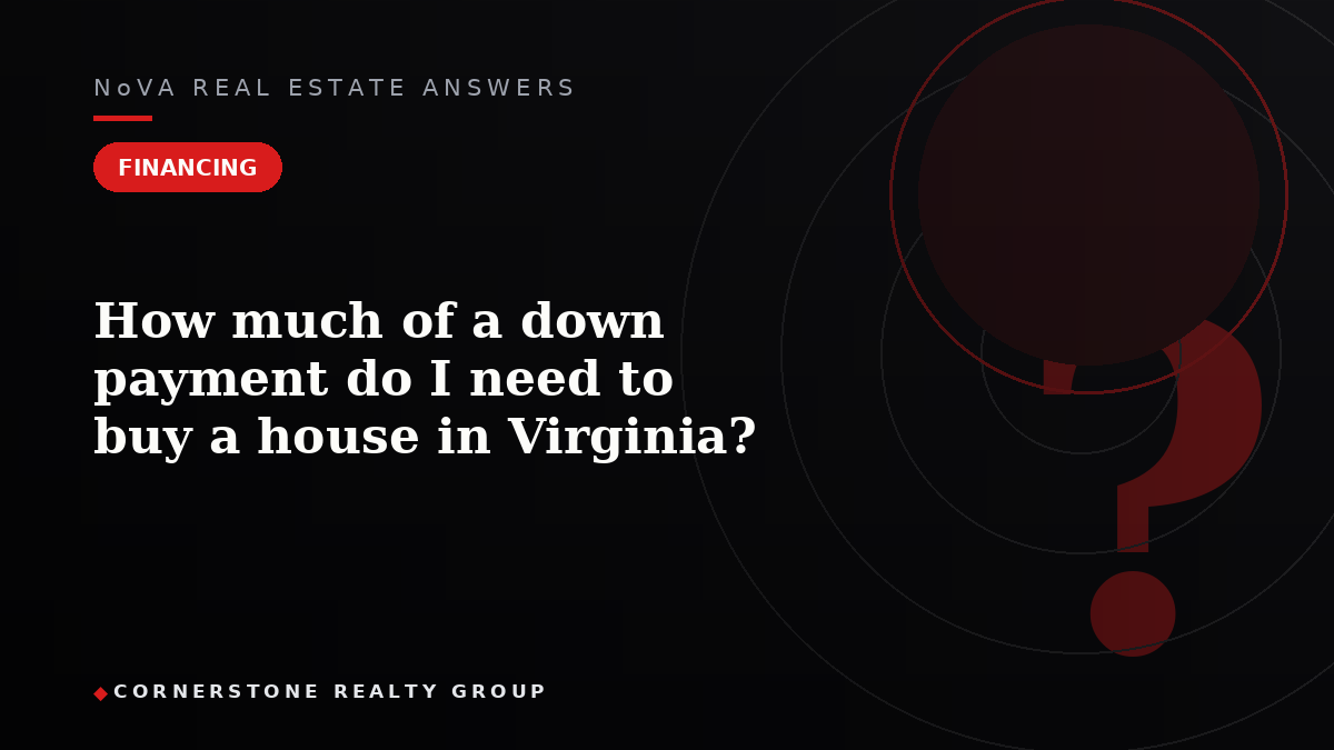 How much of a down payment do I need to buy a house in Virginia?
