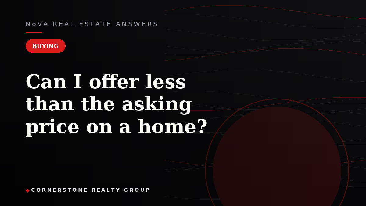 Can I offer less than the asking price on a home?