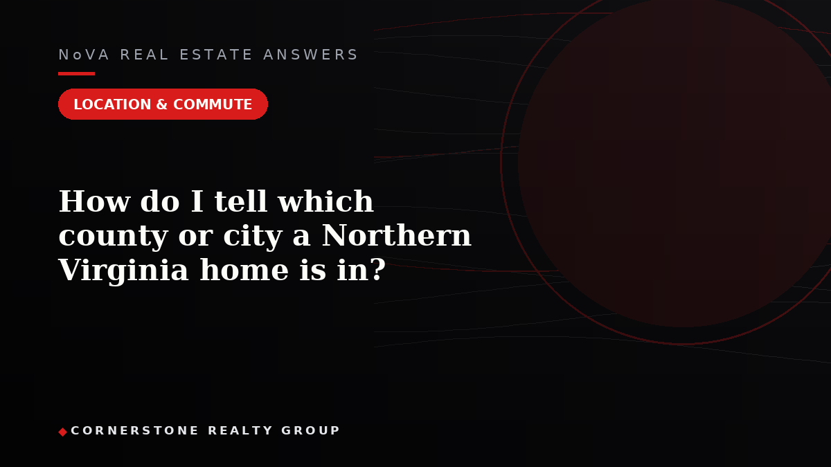 How do I tell which county or city a Northern Virginia home is in?