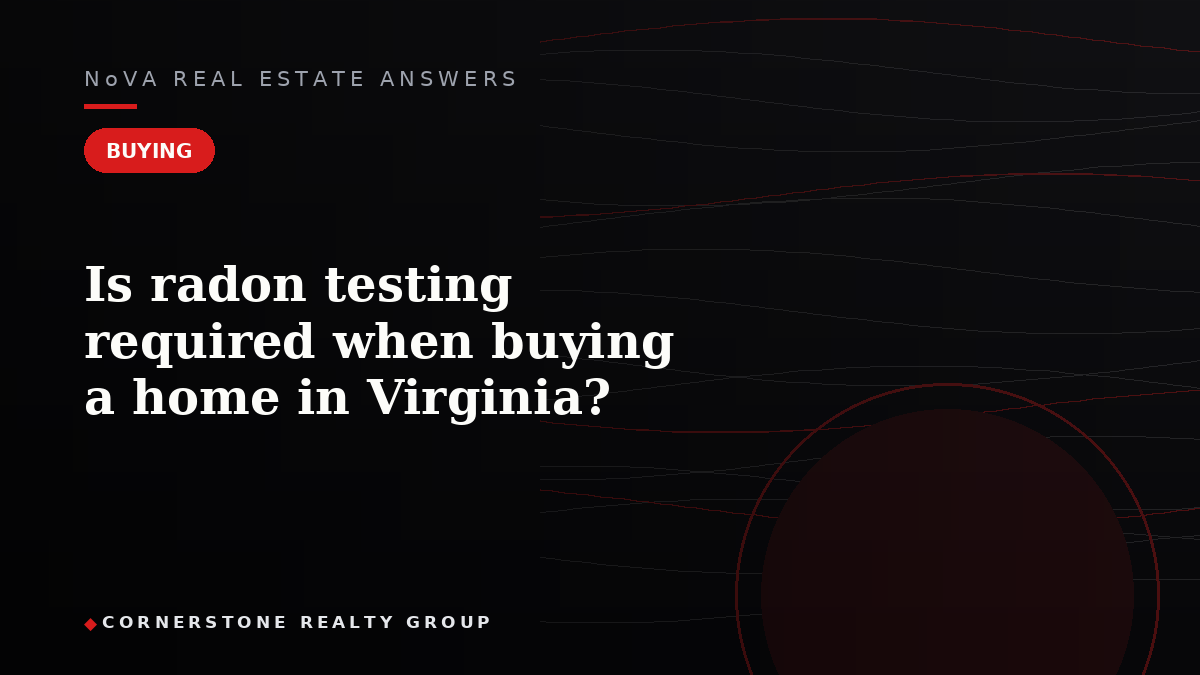 Is radon testing required when buying a home in Virginia?