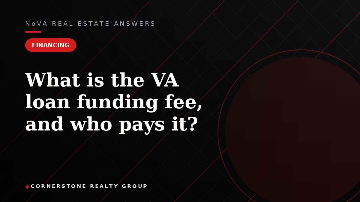 What is the VA loan funding fee, and who pays it?